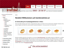 Tablet Screenshot of meinbroetchen.at